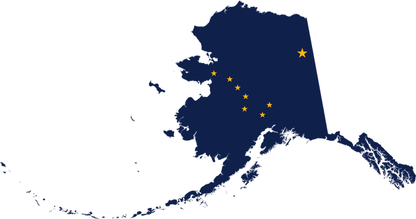 Alaska flag map