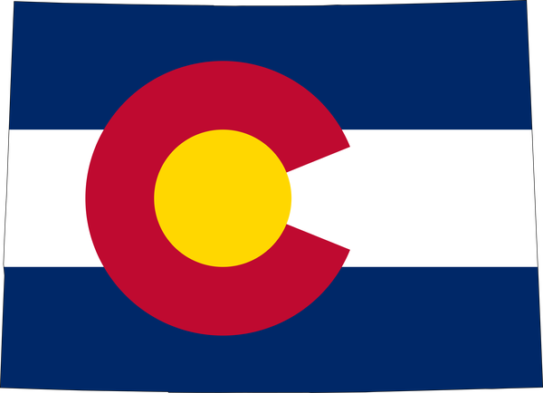 Colorado flag map
