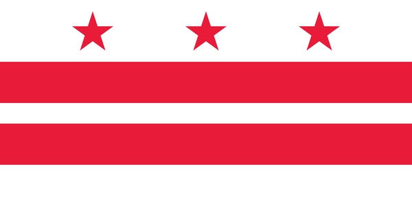 District of Columbia flag map