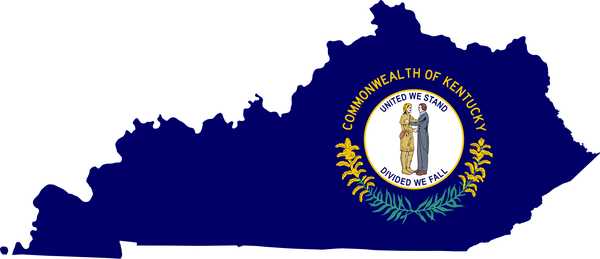 Kentucky flag map