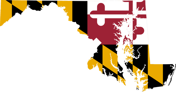 Maryland flag map