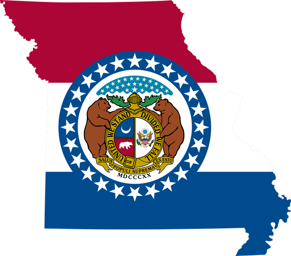Missouri flag map