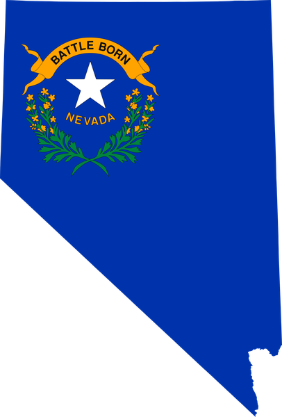 Nevada flag map