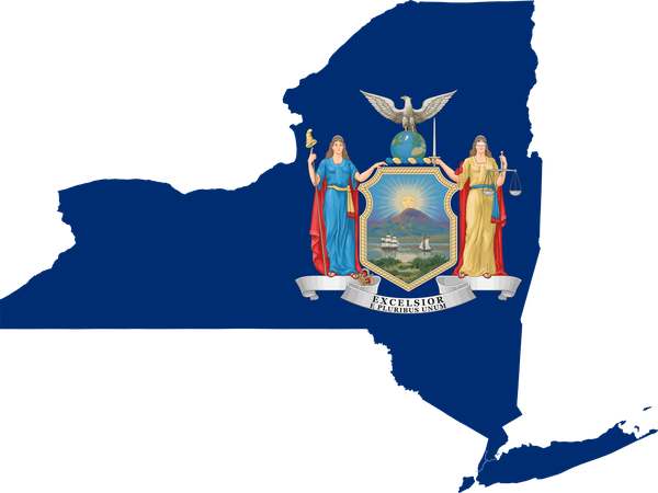 New York flag map