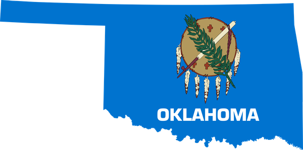 Oklahoma flag map
