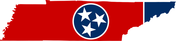 Tennessee flag map