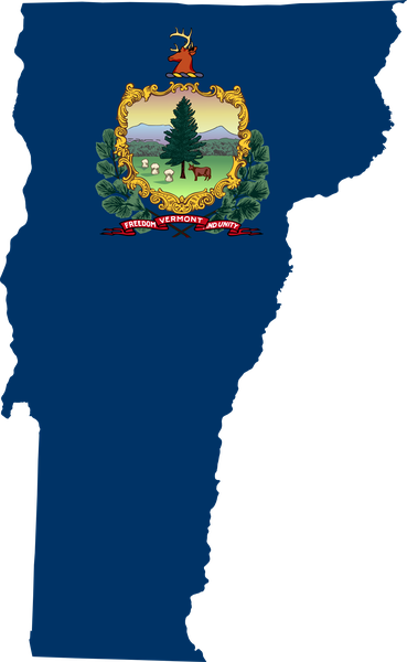 Vermont flag map