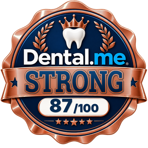 Dental.me Verified — Score 87 badge for Aesthetic Family Dentistry